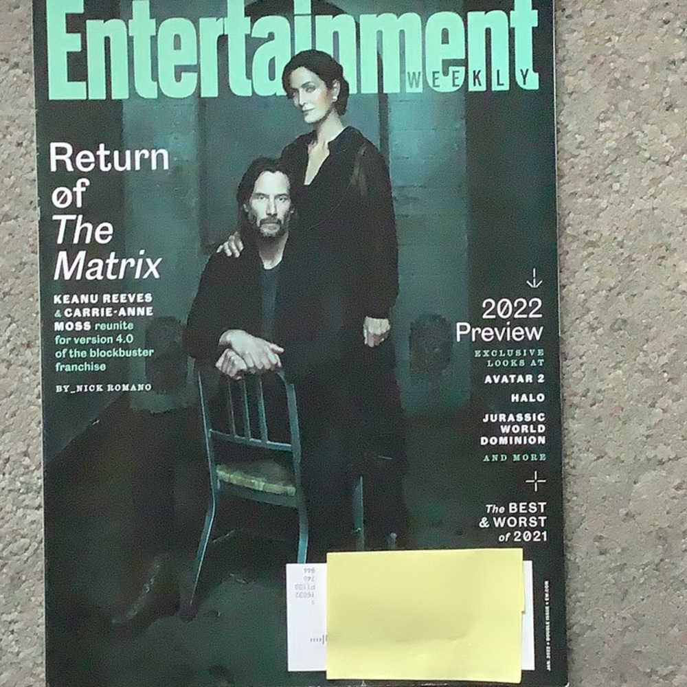 Entertainment Weekly, Return of The Matrix, Jurassic World Dominion, Avatar 2